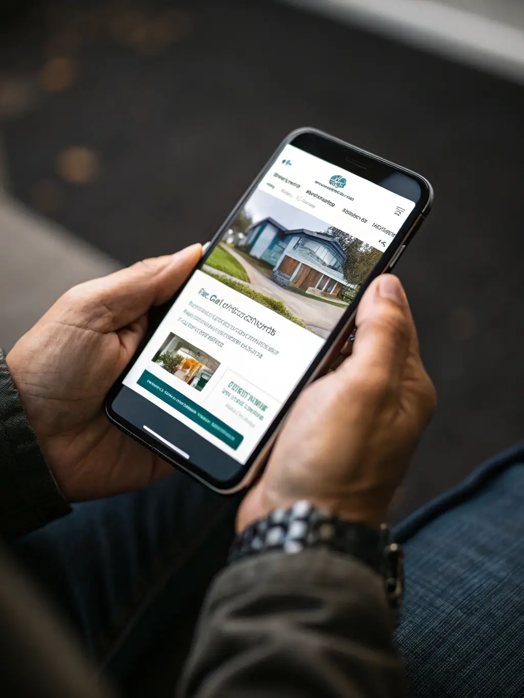 An image illustrating a mobile-optimized real estate ad campaign, demonstrating seamless user experience and high conversion rates on smartphones and tablets.